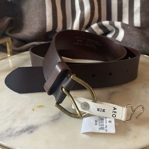 Rare AEO HIGH Waisted leather Belt Dark Chocolate Brown- Discontinued Color BNWT